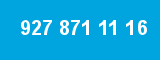 927 871 11 16 927 871 11 16